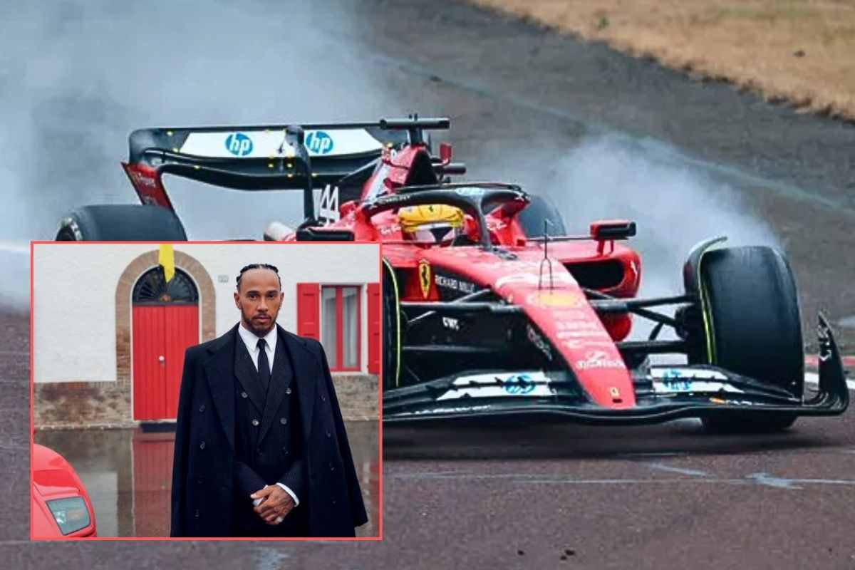 Il giro di prova di Lewis Hamilton