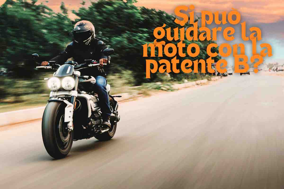 Si può guidare moto con patente B risposta